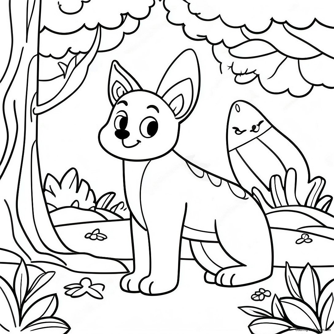 Majestic Forest Animals Coloring Page 23169