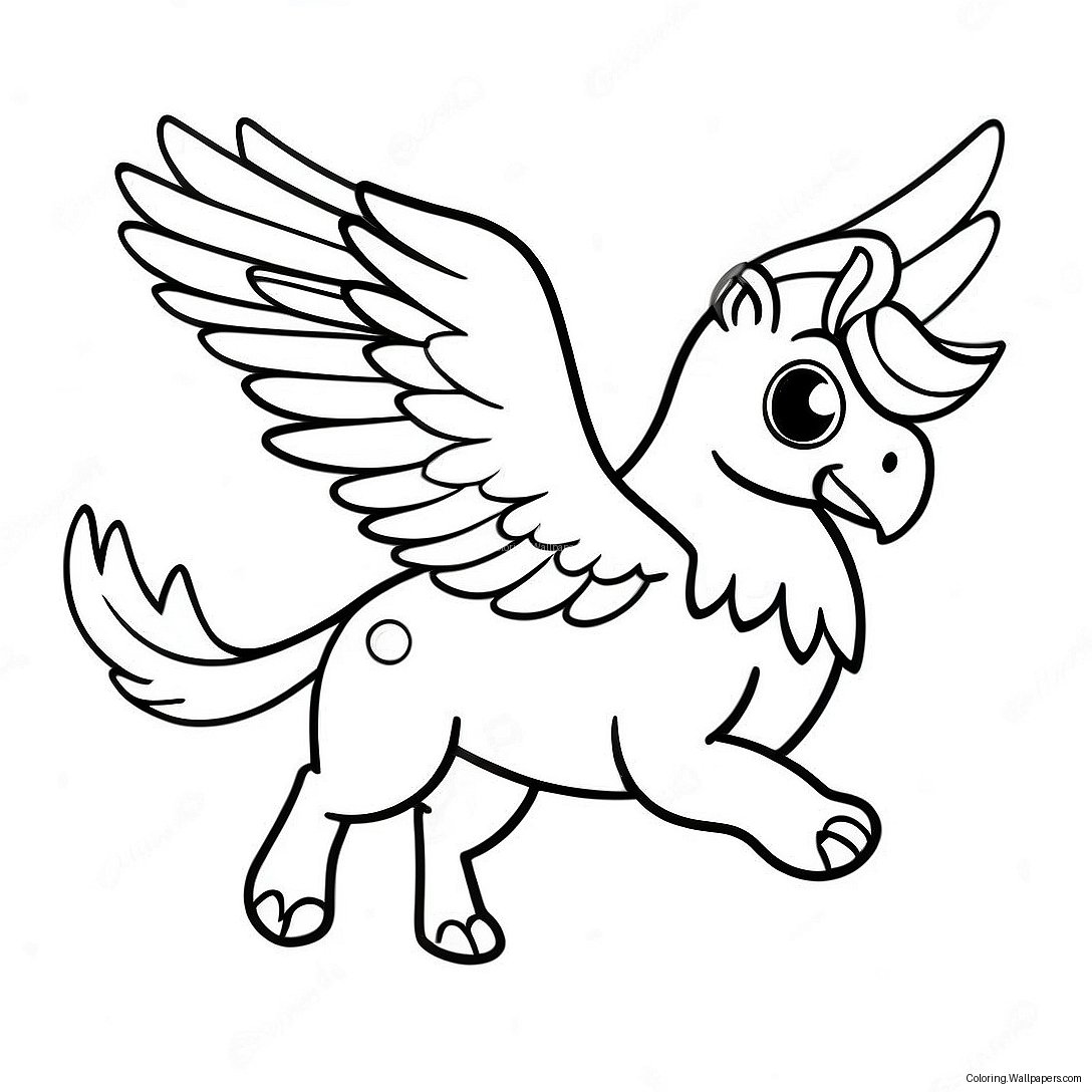 Page À Colorier De Griffon Majestueux Volant 13014