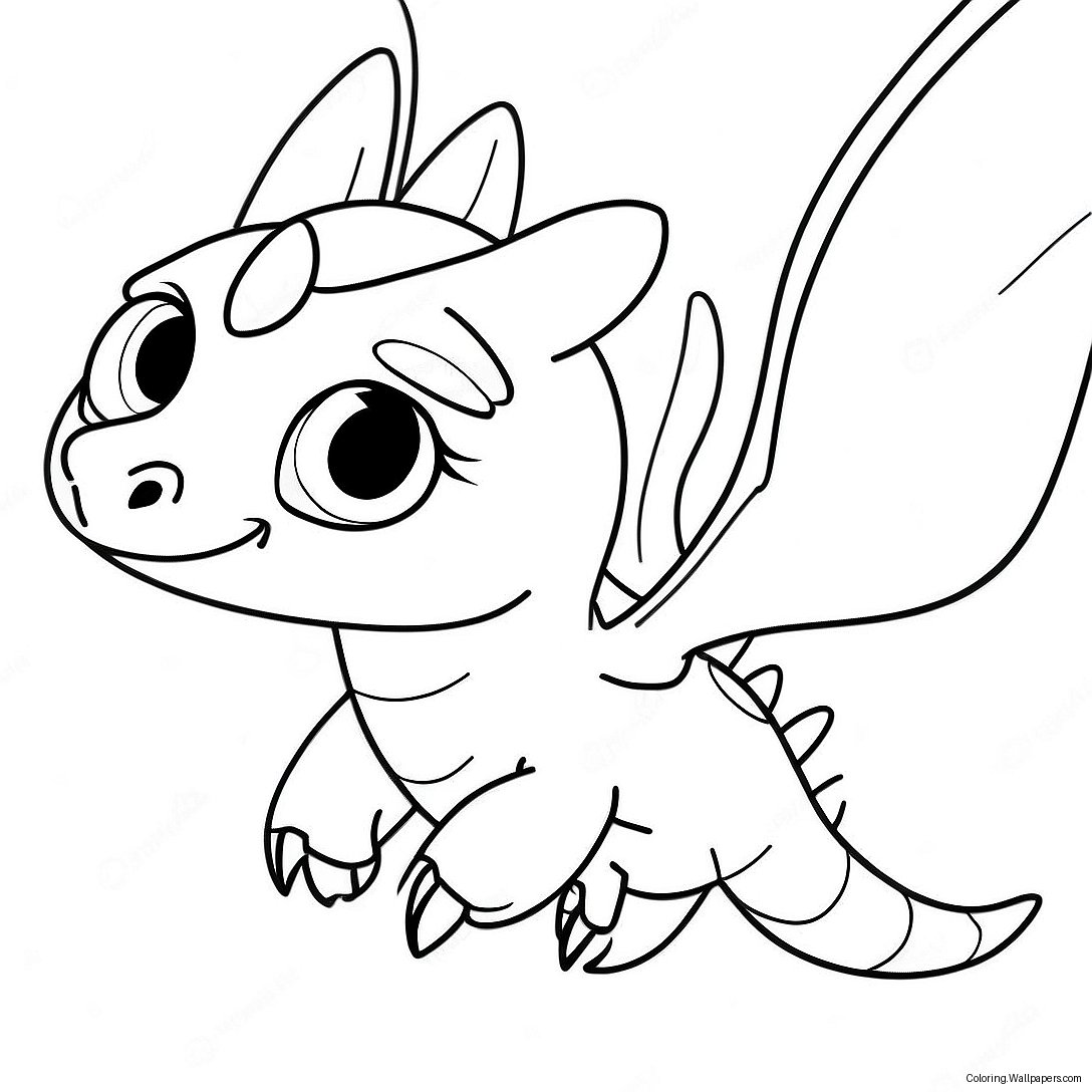 Majestic Light Fury In Flight Coloring Page 35378