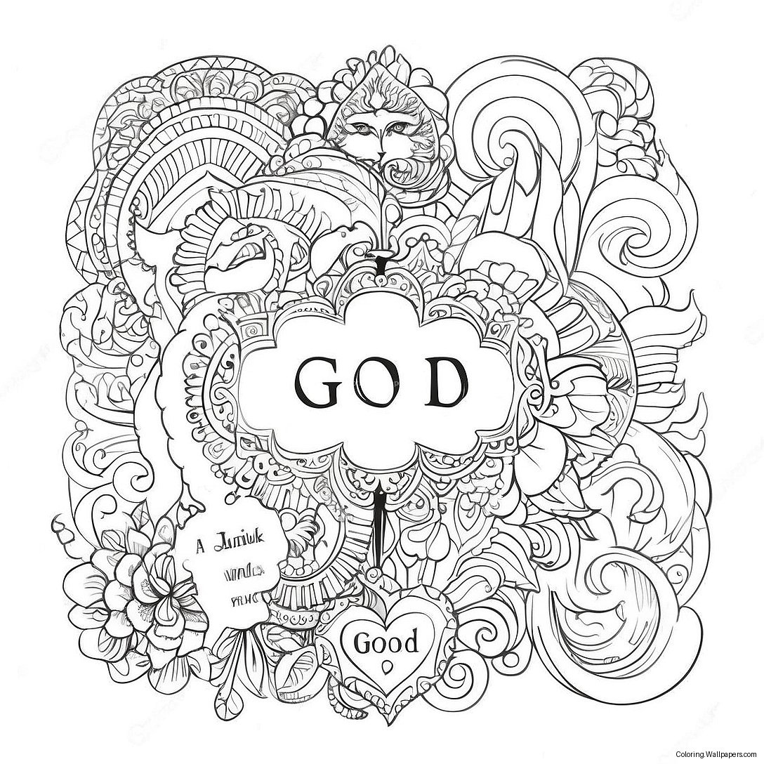 Majestic Names Of God Coloring Page 35945