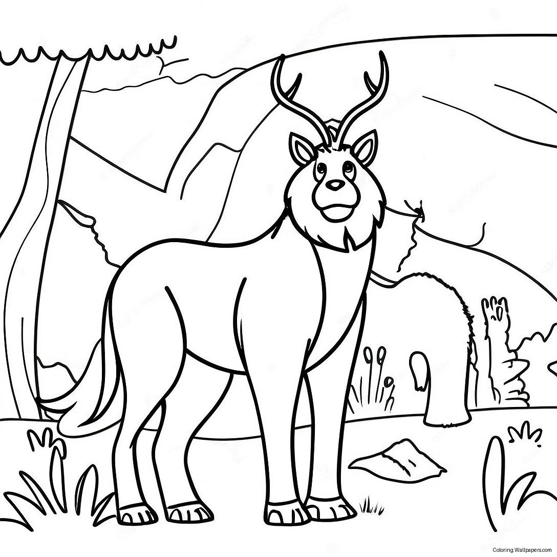 Majestic National Park Animals Coloring Page 12695