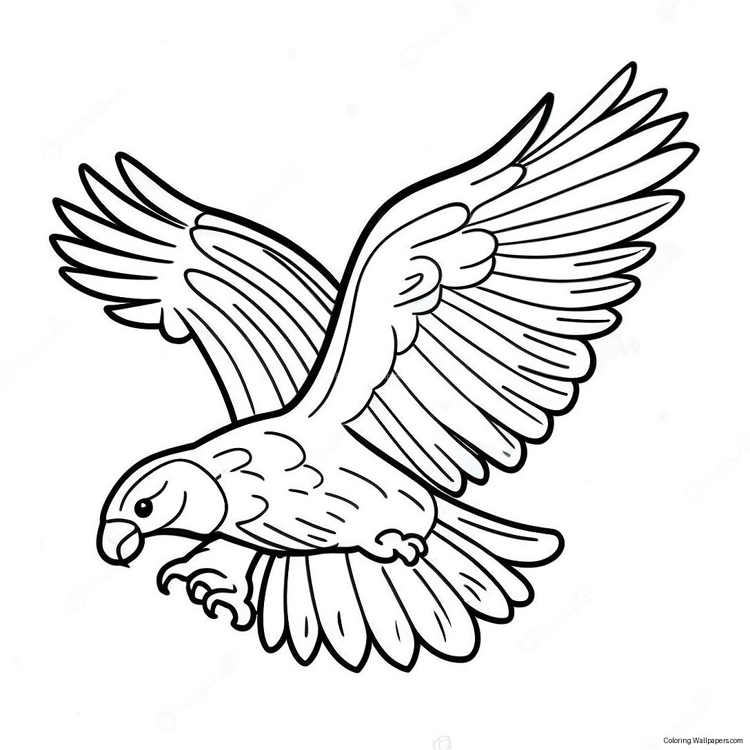 Majestueuze Peregrine Valk In Vlucht Kleurplaat 10785