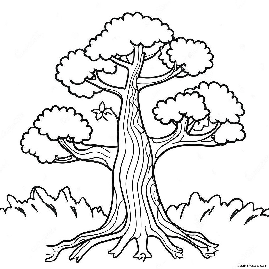 Majestic Pine Tree Coloring Page 48662