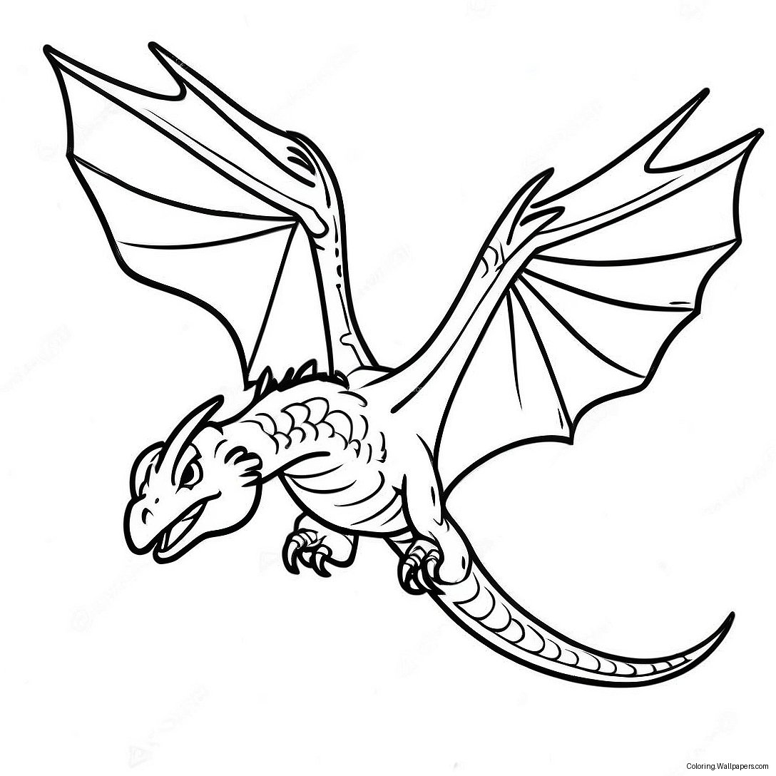 Página Para Colorir Do Majestoso Rodan Voando 39227