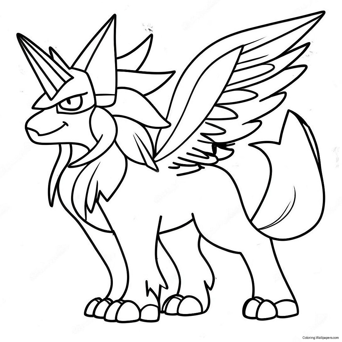 Majestic Solgaleo In Battle Coloring Page 57737