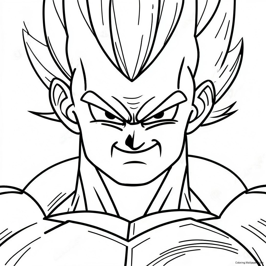 Page À Colorier Majin Vegeta 40947