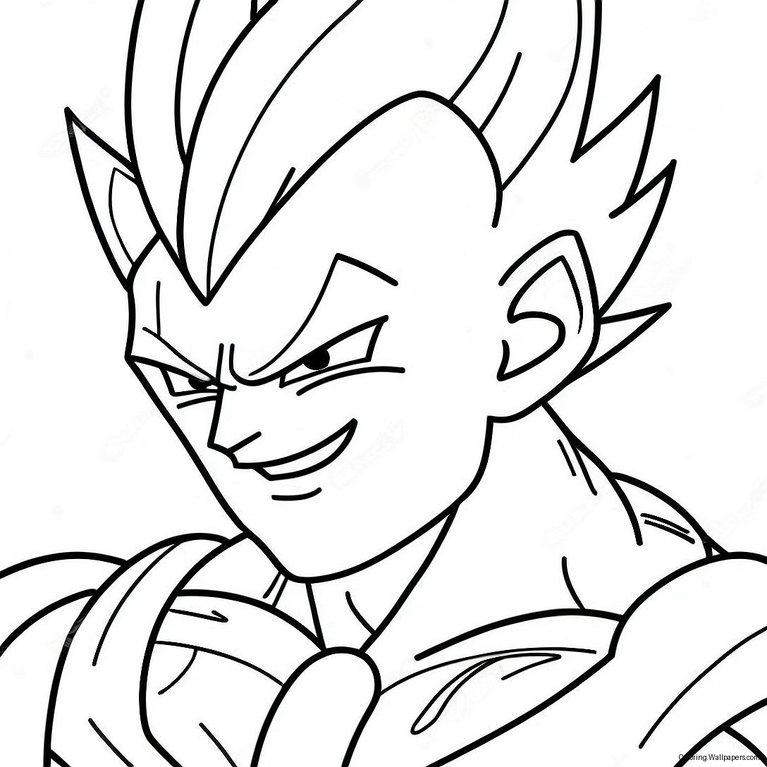 Majin Vegeta In Battle Coloring Page 40925