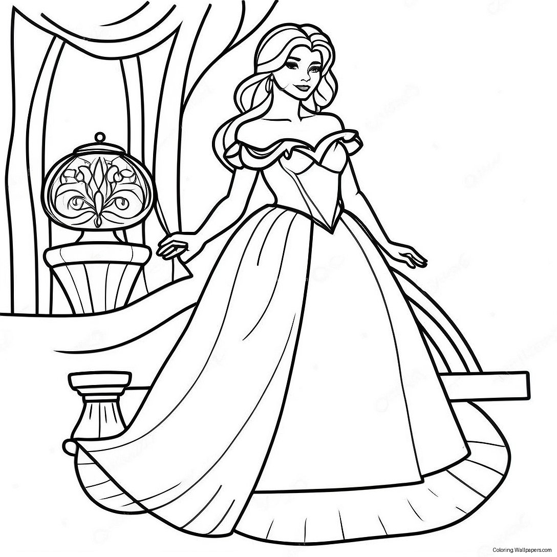 Mal In Her Magical Dress Coloring Page 14029