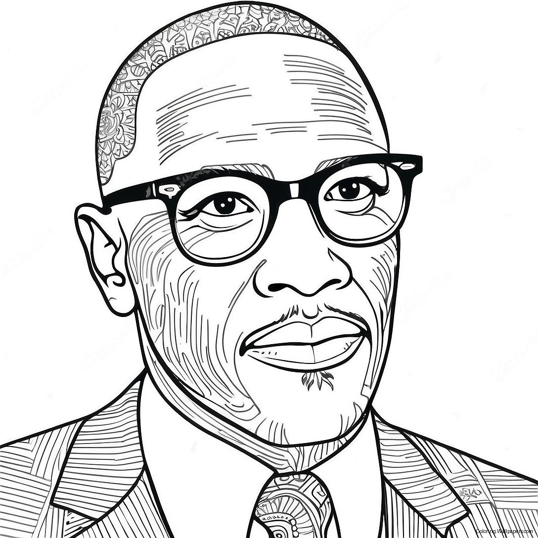 Malcolm X Inspirational Quote Coloring Page 40732