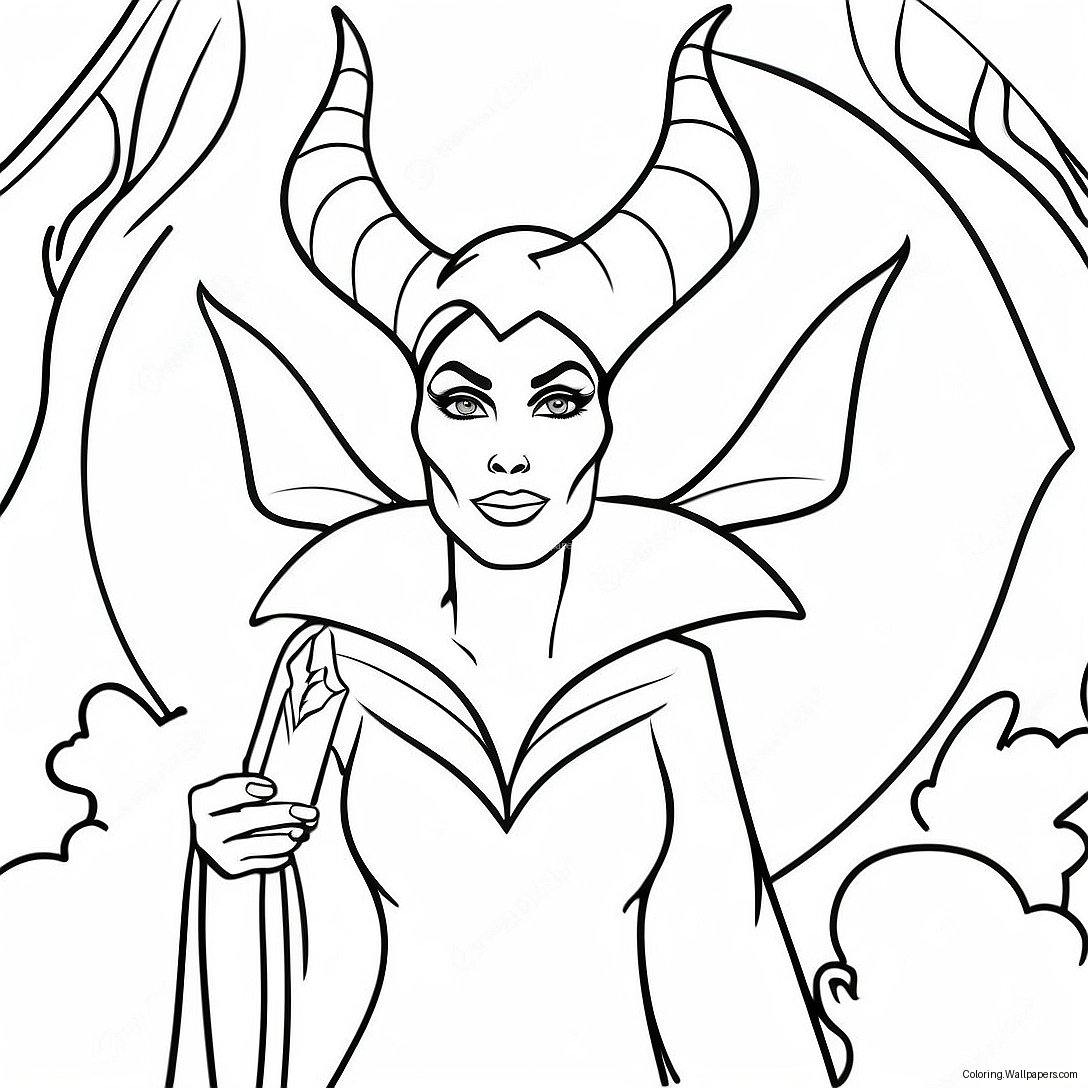 Maleficent Coloring Page 13380