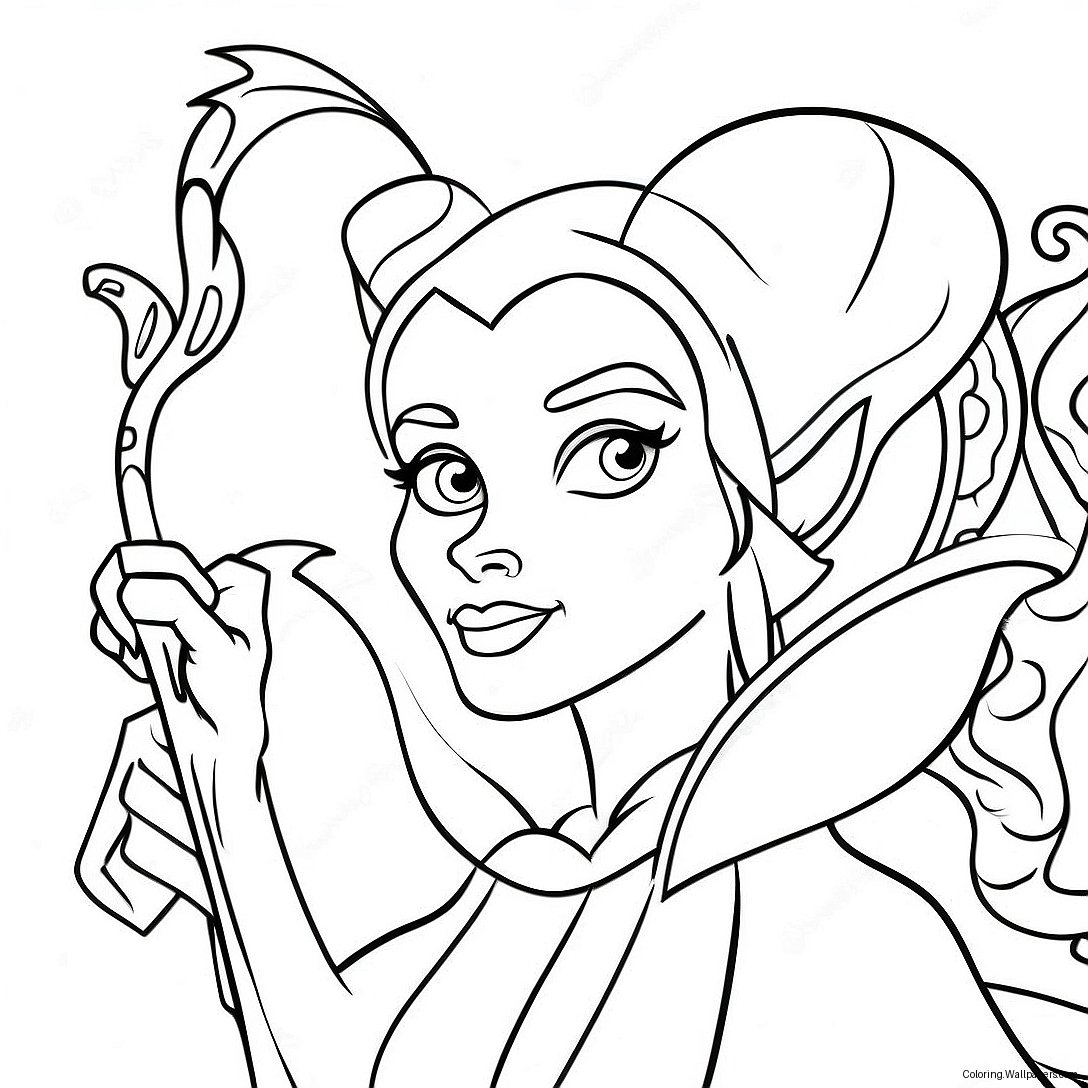 Maleficent With Dragon Coloring Page 8705