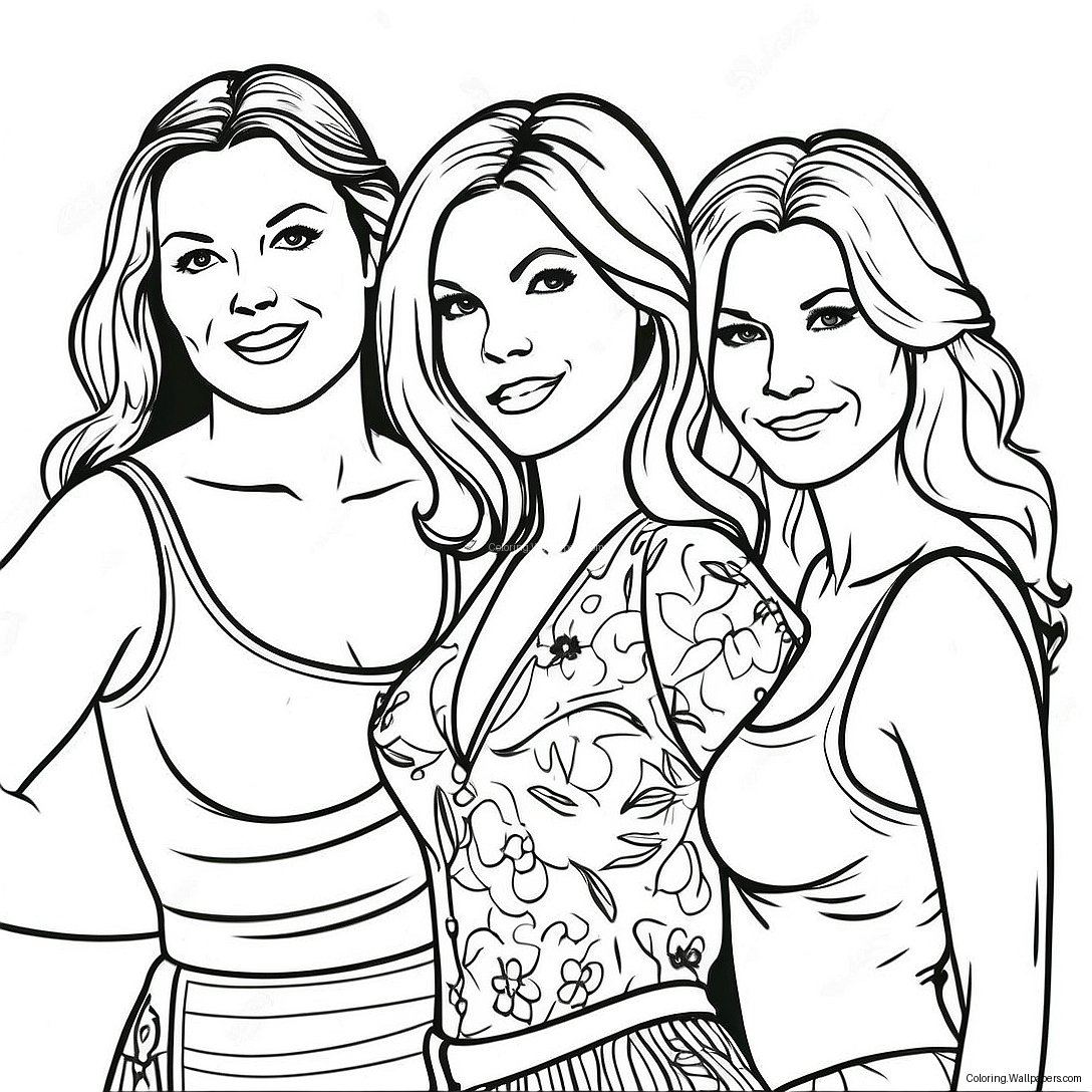 Mamma Mia Characters Coloring Page 53124