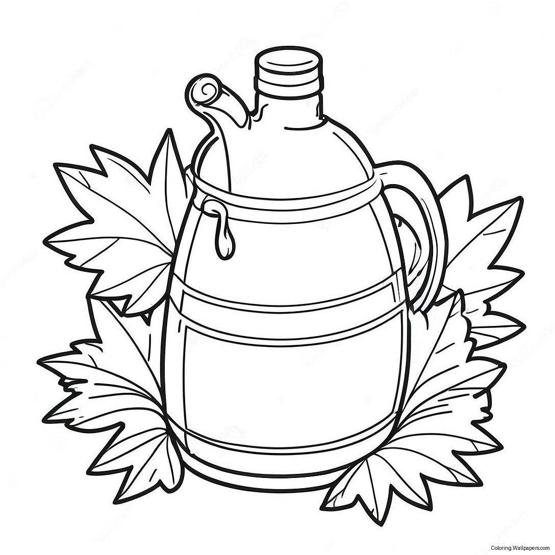 Maple Syrup Coloring Page 42484