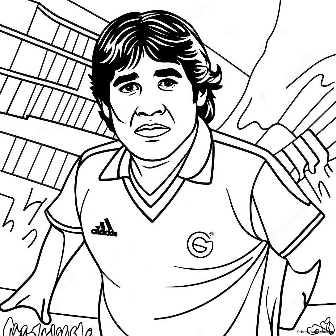 Maradona Ausmalbild 48338