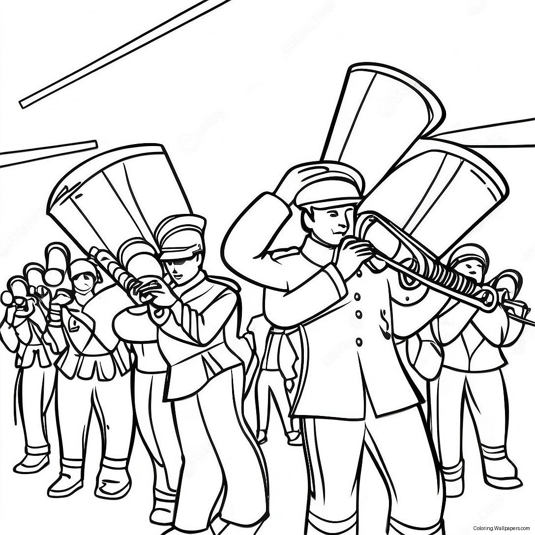 Marching Band Coloring Page 40047