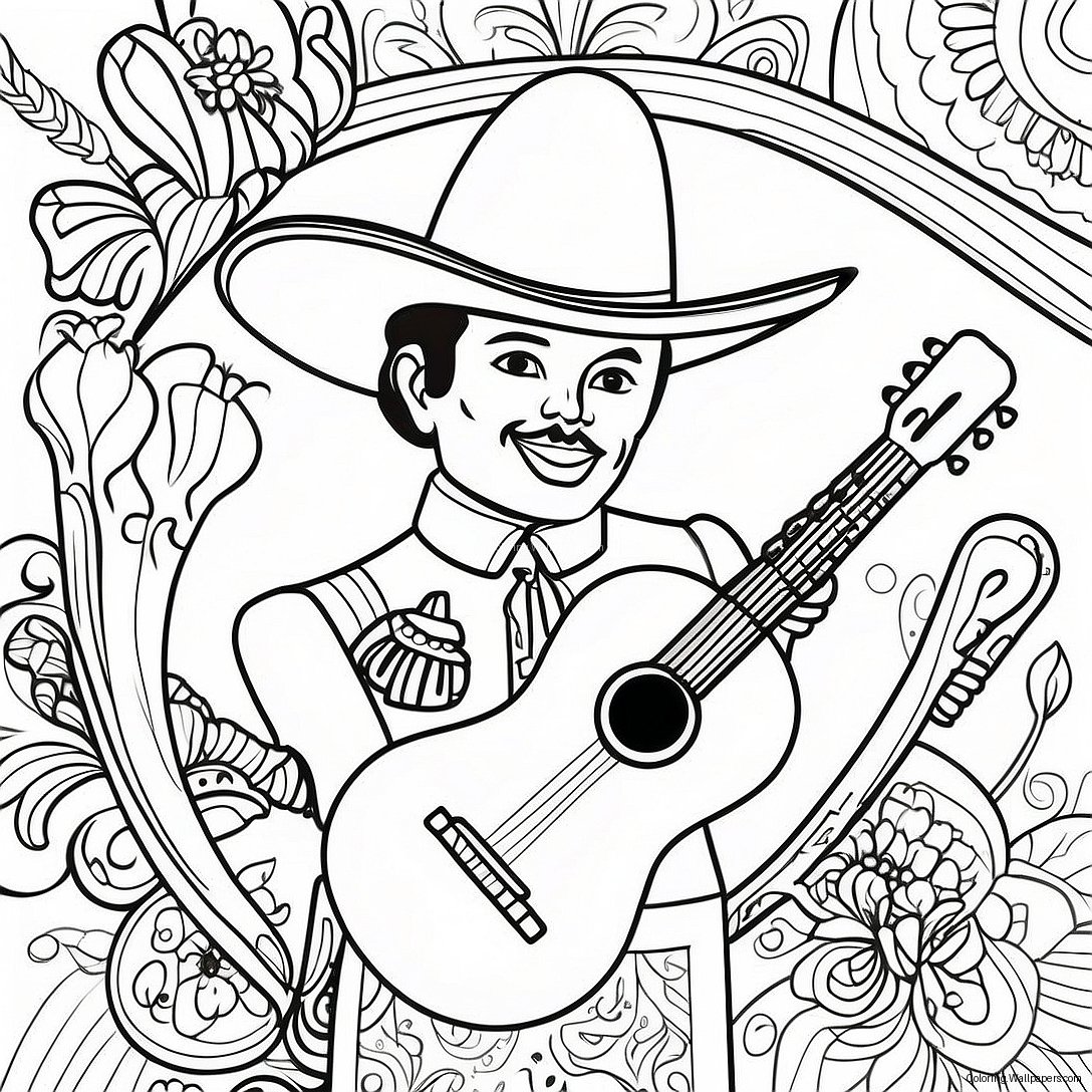 Mariachi Färgläggningssida 58855