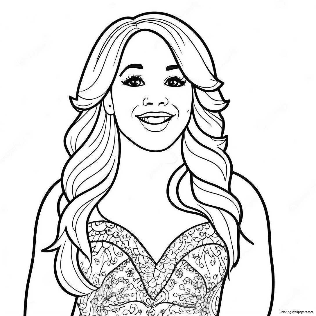 Mariah Carey Singing On Stage Coloring Page 30812