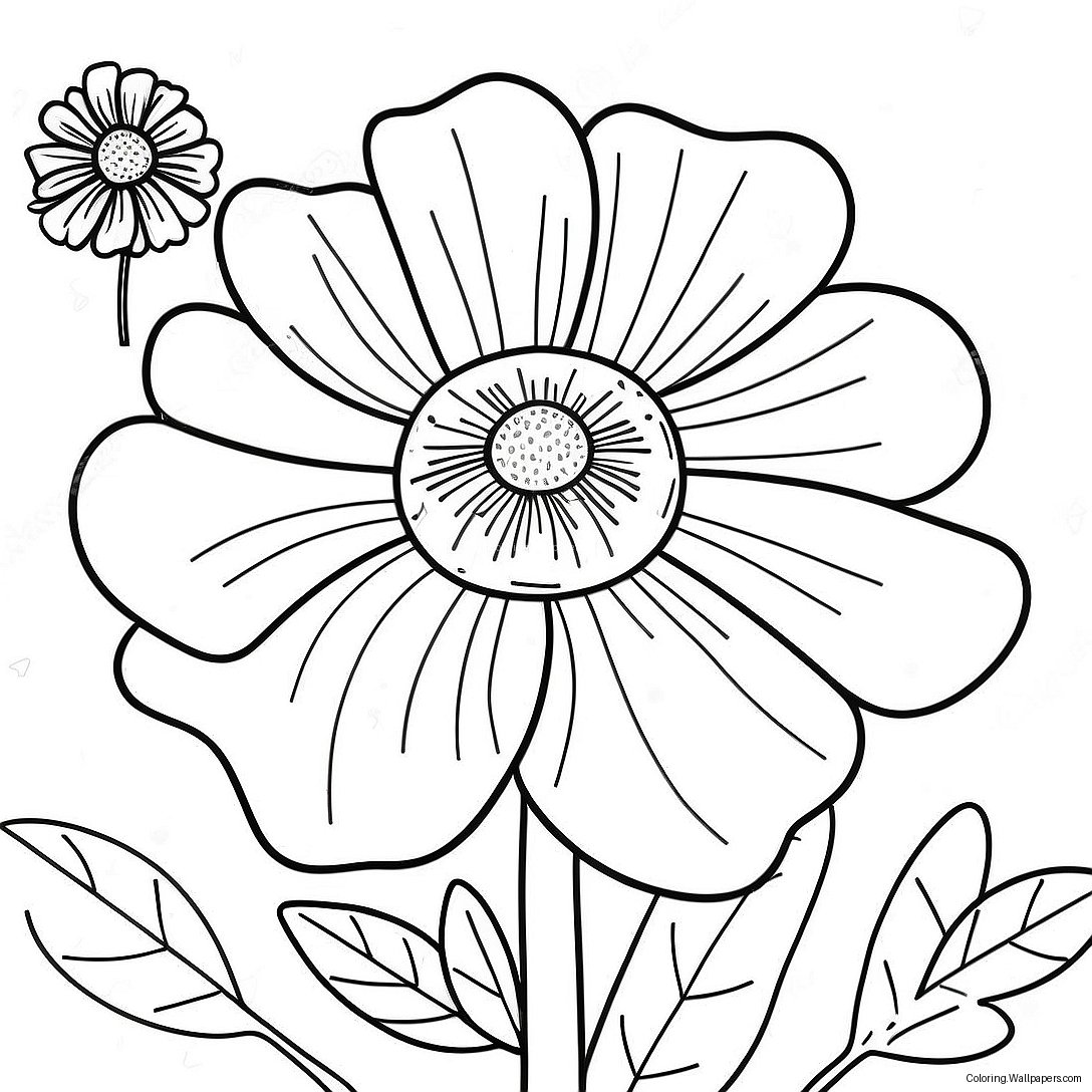 Marigold Flower Coloring Page 32511