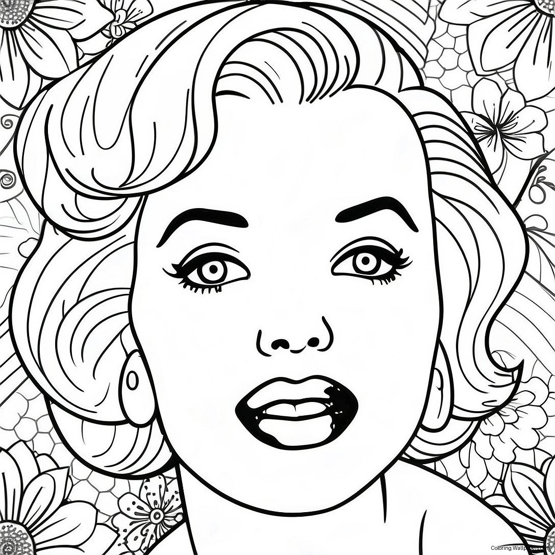 Marilyn Monroe Classic Portrait Coloring Page 11708