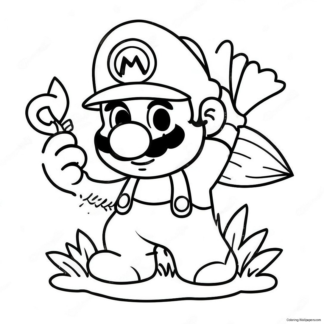 Mario Flower Coloring Page 43146