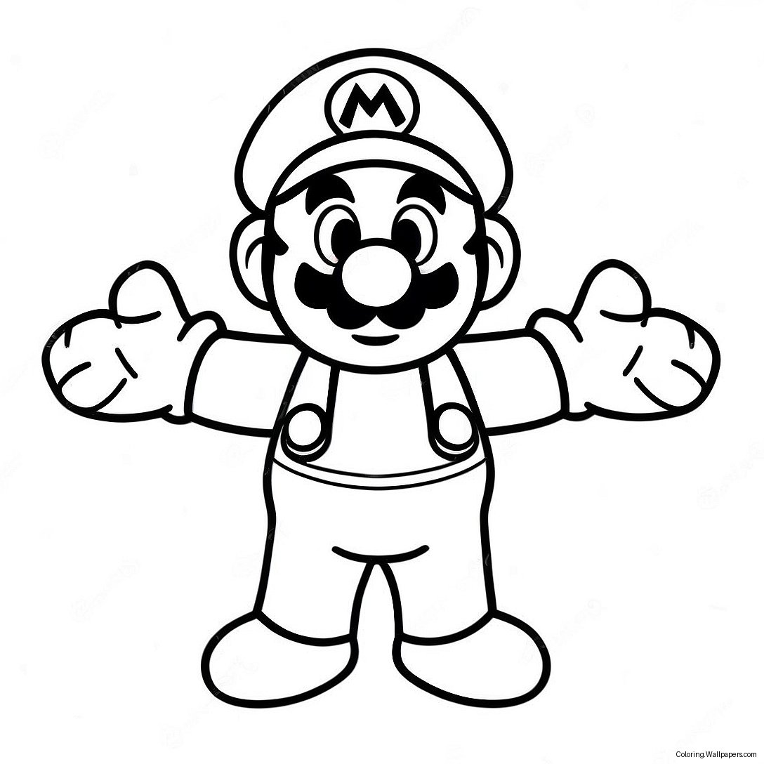 Mario I Rolig Kostym Smg4 Målarbild 26921