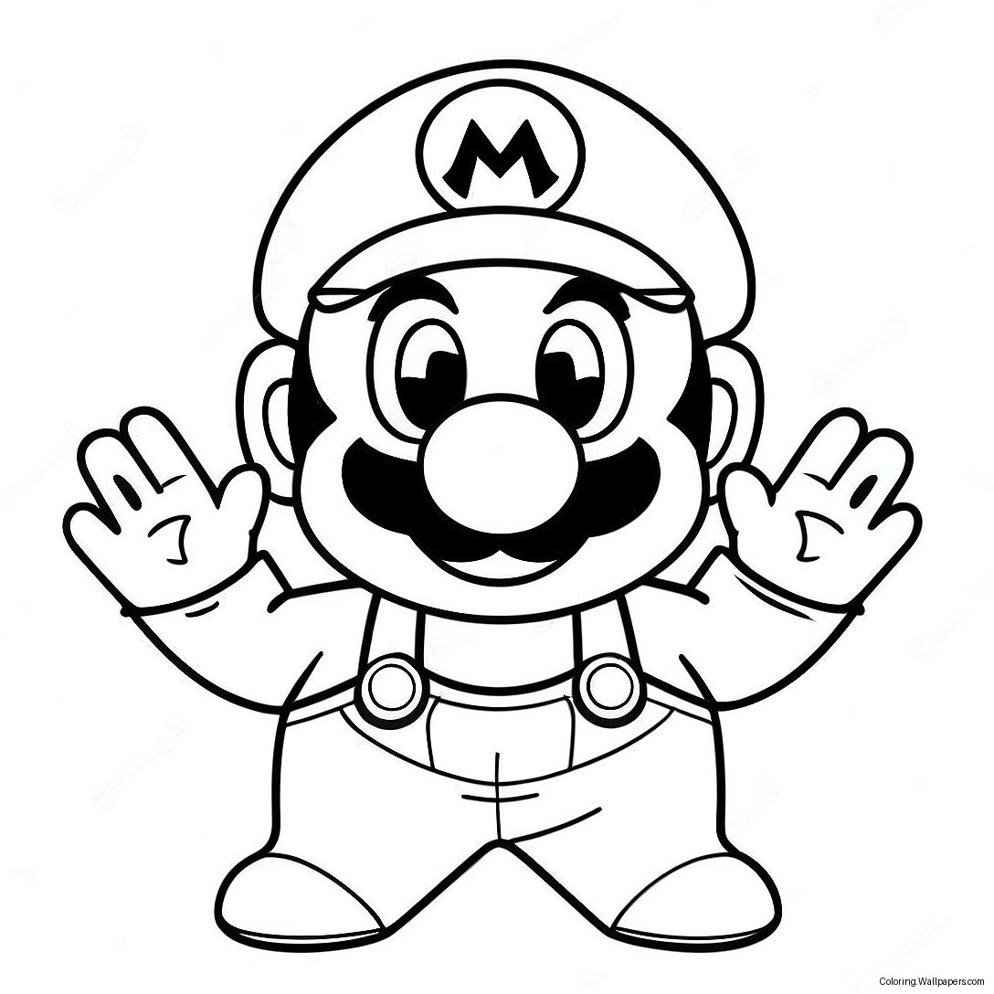 Mario I Rolig Kostym Smg4 Målarbild 26922