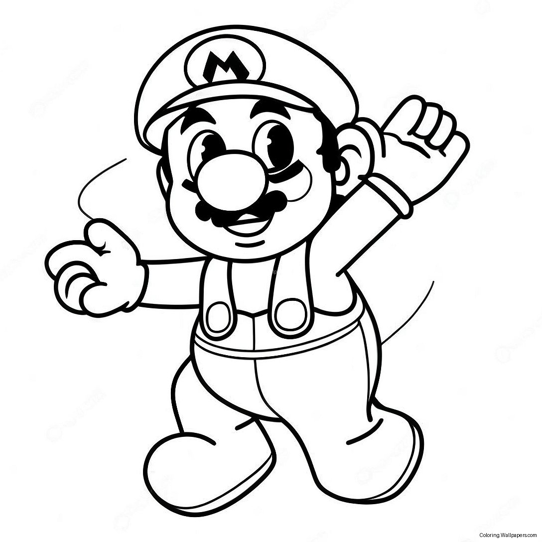 Pagina Da Colorare Mario In Costume Divertente Smg4 26923