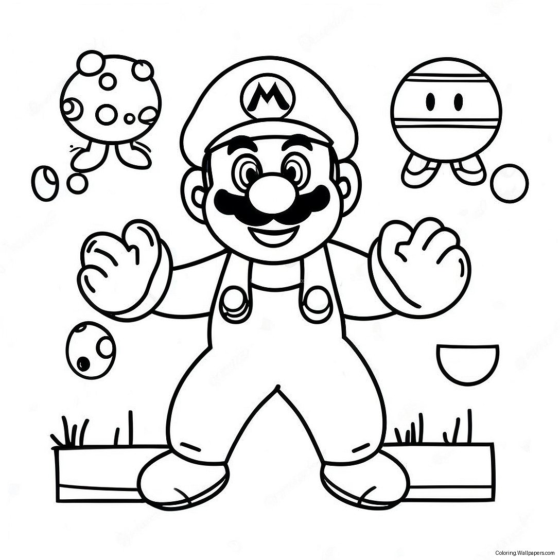 Mario Power-Ups Ausmalbild 12953