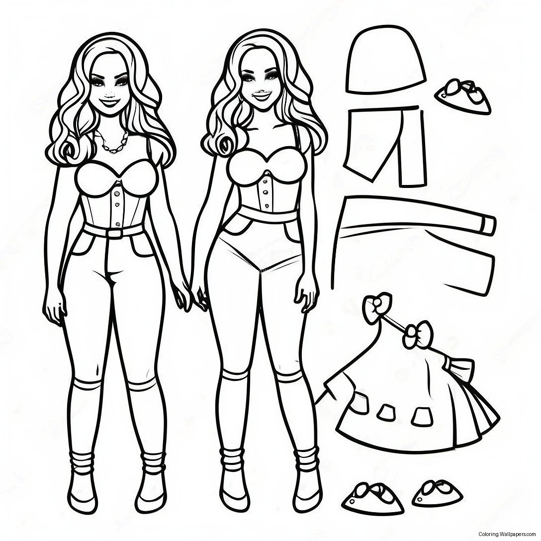 Marisole Monday Paper Doll Coloring Page 40023