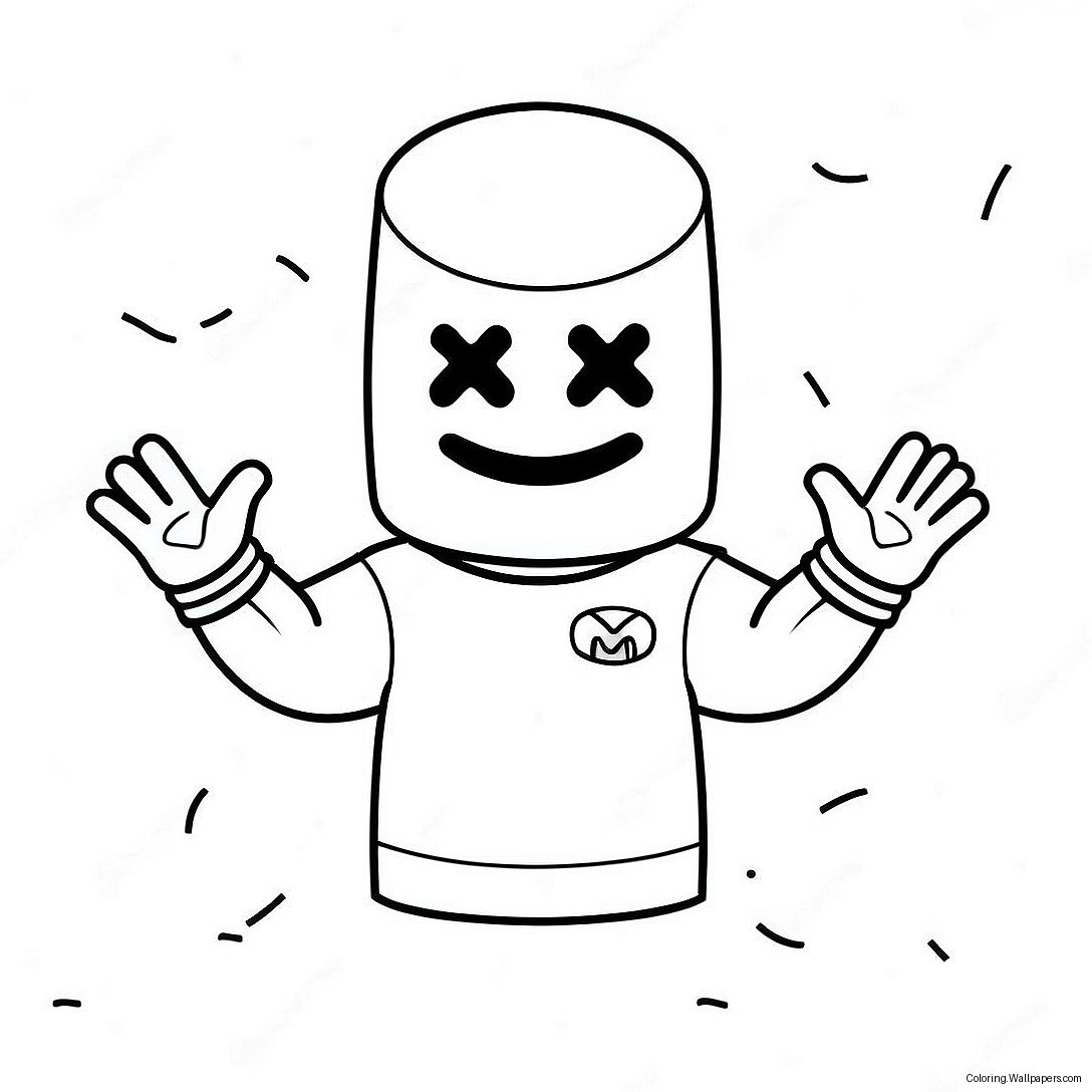 Marshmello Character Coloring Page 29151