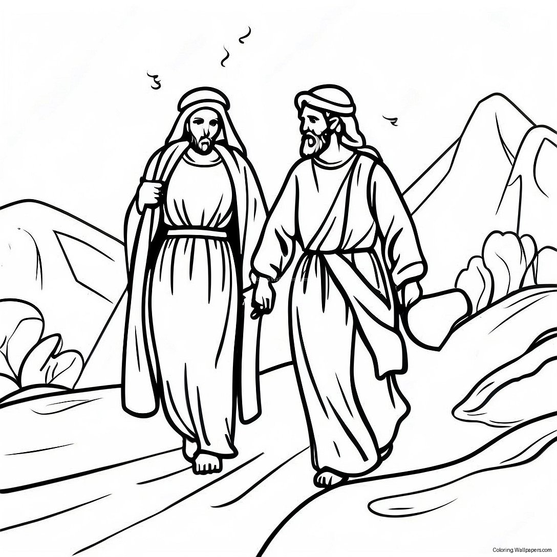 Maria Und Josef Reisen Nach Bethlehem Ausmalbild 55621