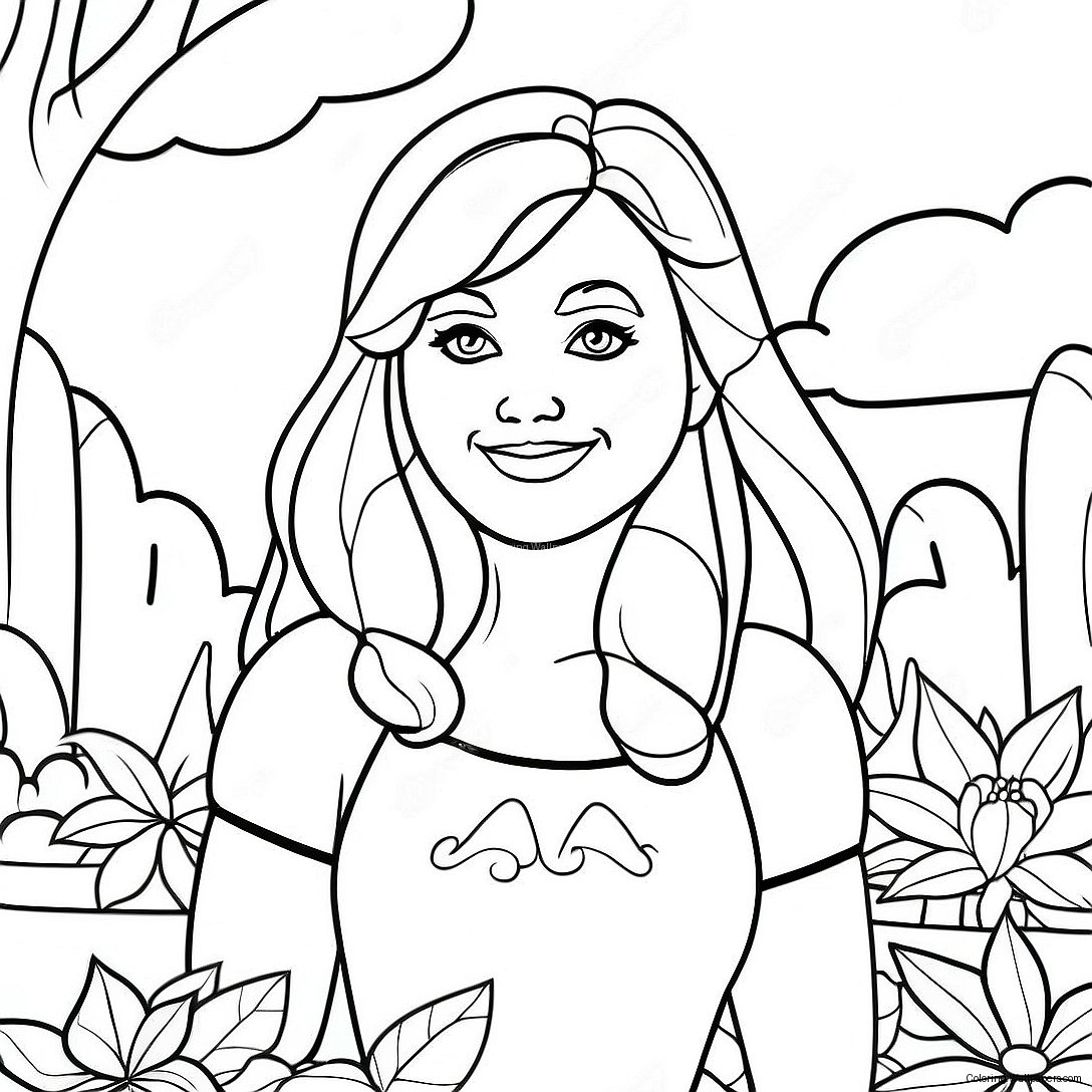 Mary Jane Dans Un Beau Jardin À Colorier 26295