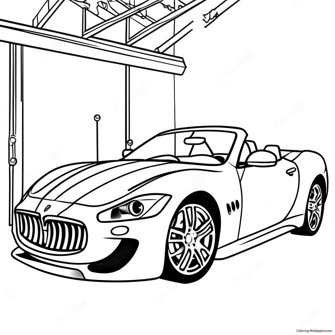 Maserati Sportsbil Fargeleggingsark 28430