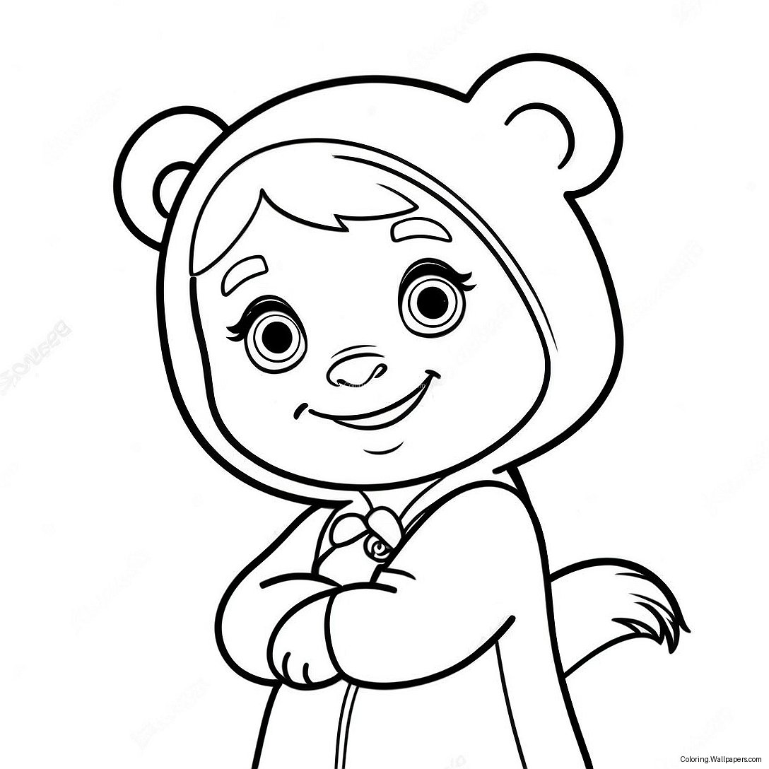 Masha And Bear Coloring Page 5365