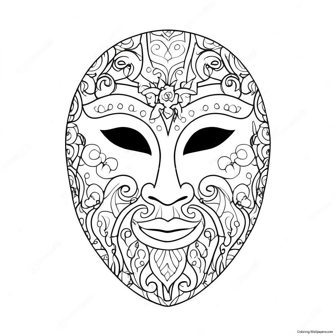 Mask Färgläggningssida 39728