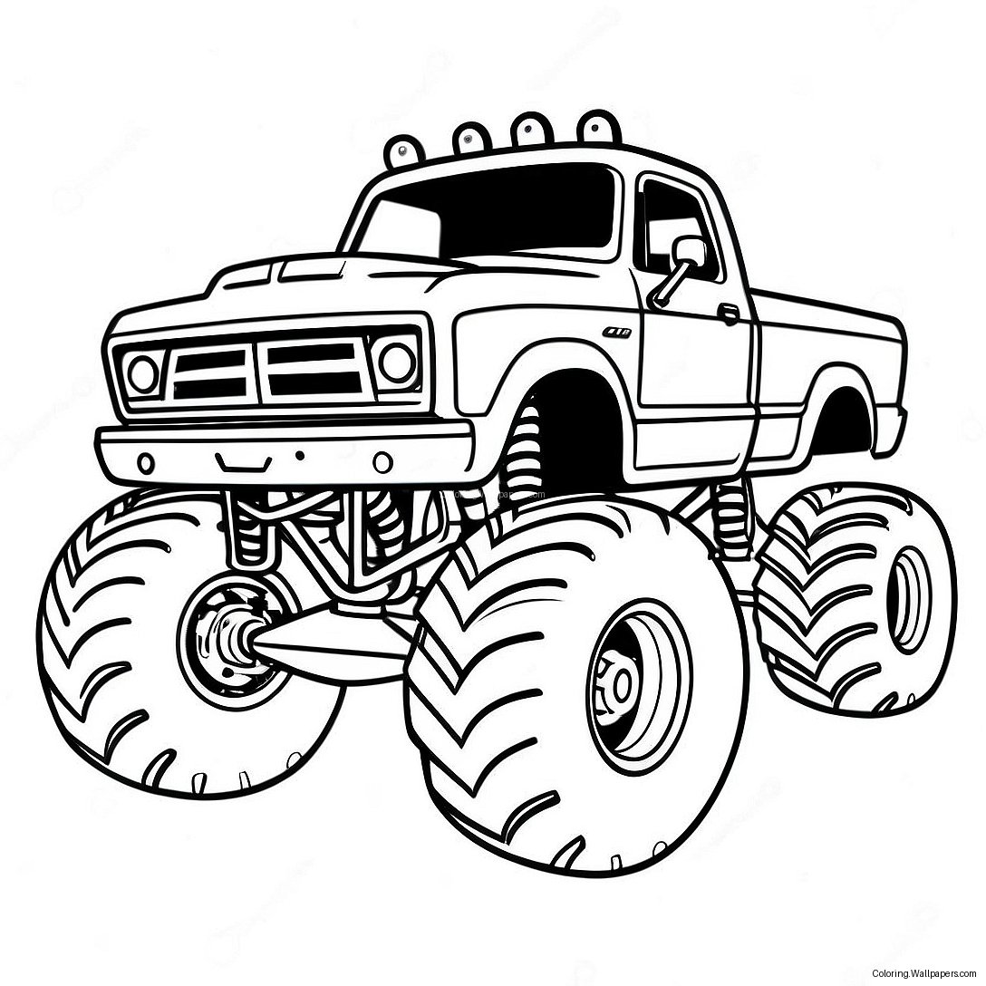 Max D Monster Truck Målarbild 30422