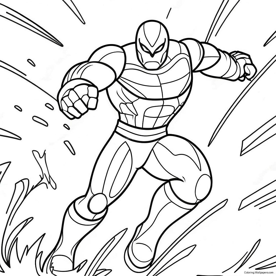 Max Steel Dynamic Battle Scene Coloring Page 51294