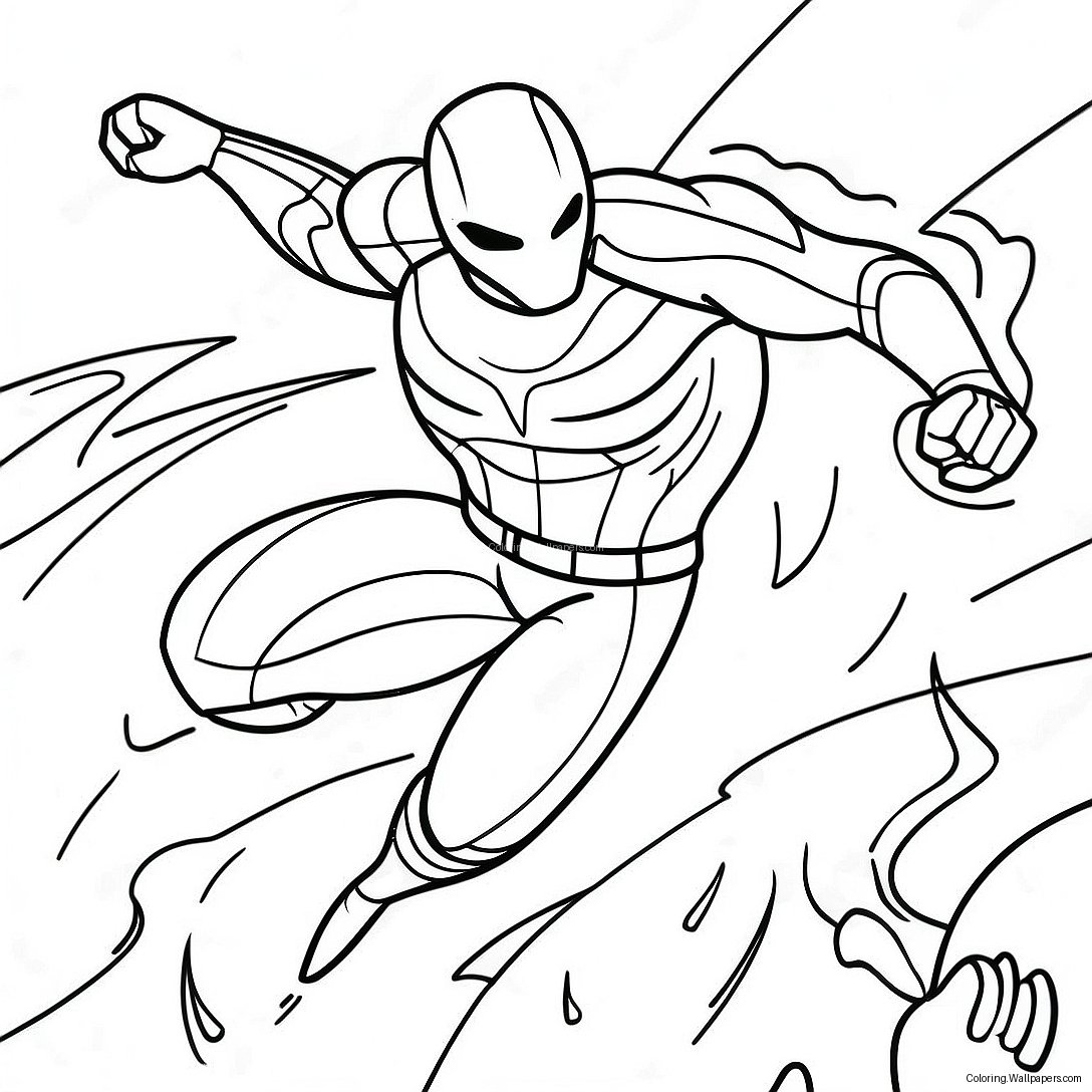 Max Steel Dynamic Battle Scene Coloring Page 51296