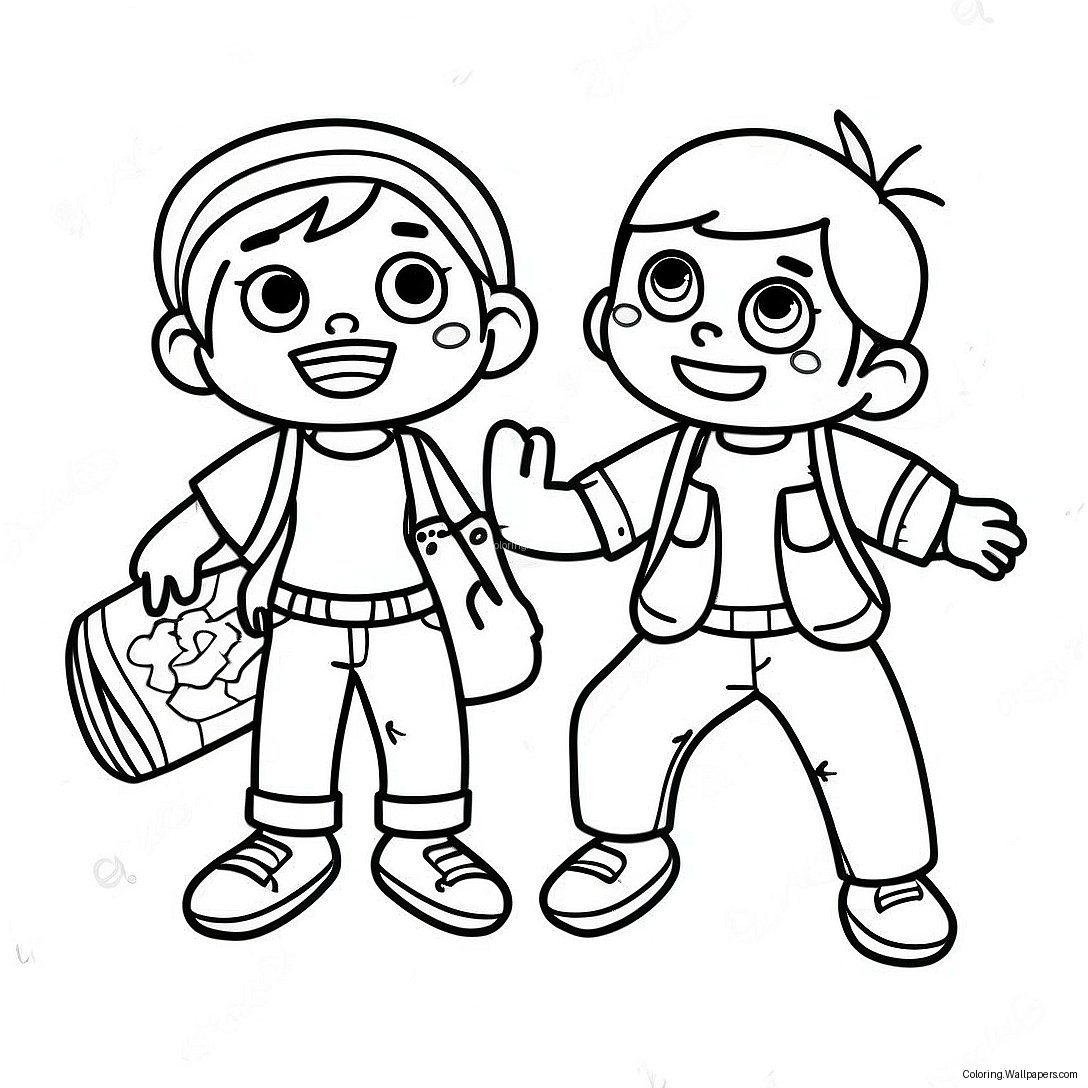 Maya And Miguel Fun Adventure Coloring Page 32863