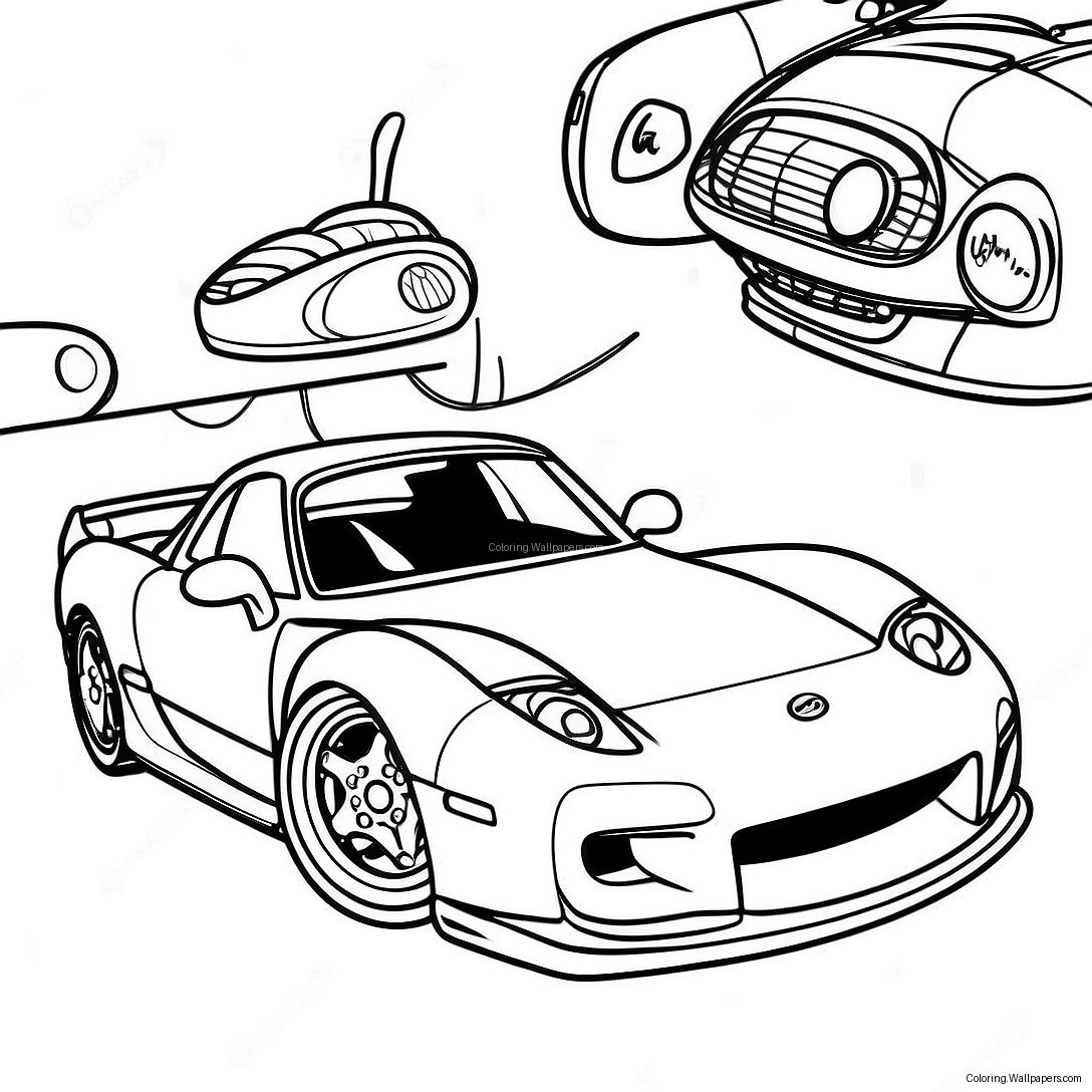 Mazda Sports Car Coloring Page 46639