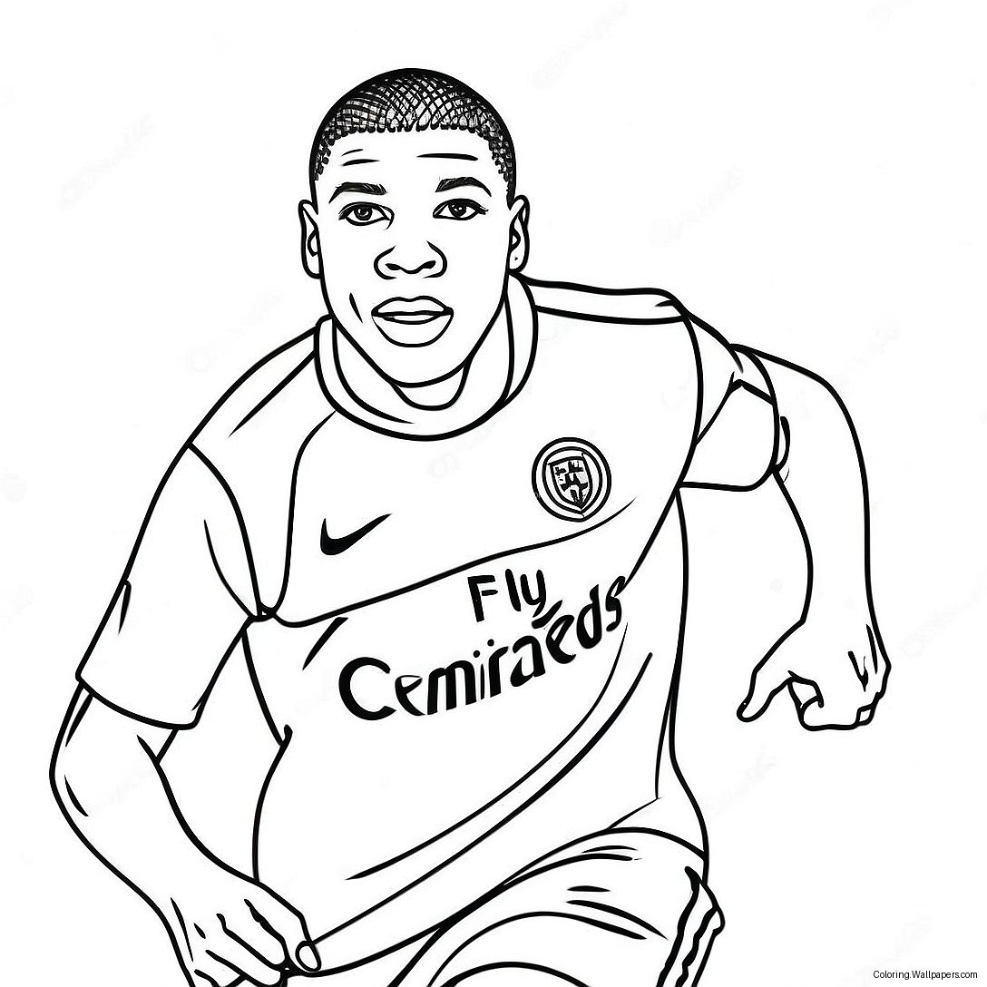 Pagini De Colorat Cu Mbappe În Acțiune 1999