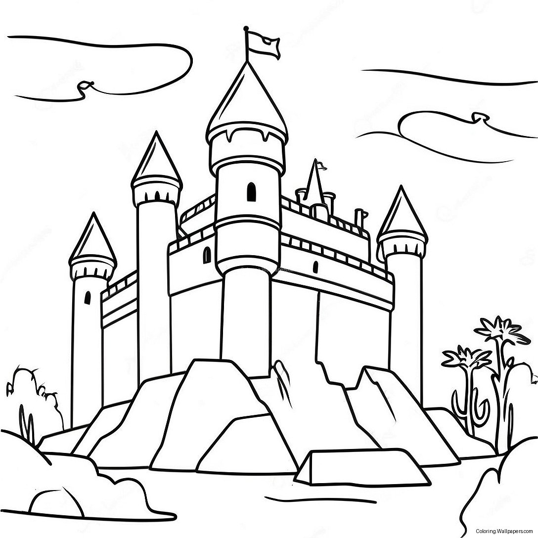 Medieval Castle Coloring Page 35561