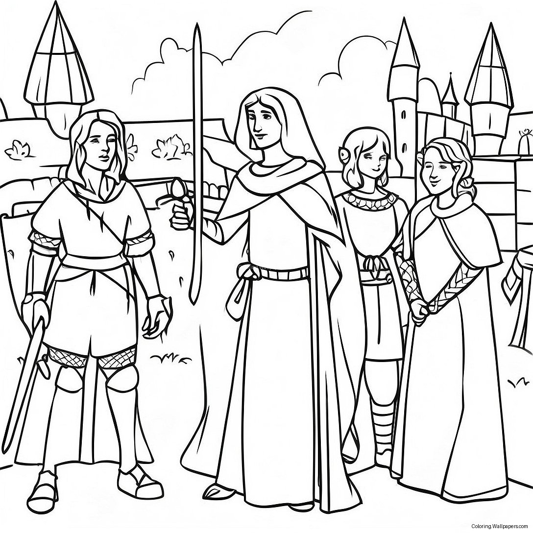 Medieval Divided Kingdom Coloring Page 46491