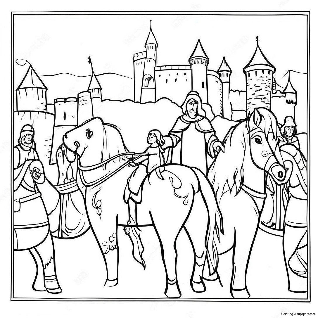 Medieval Divided Kingdom Coloring Page 46492