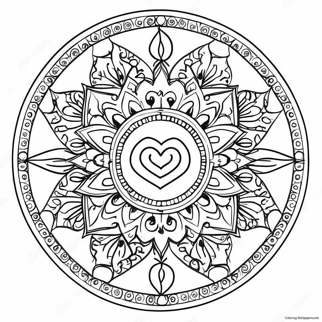 Meditasjon Mandala Fargeleggingsark 8755