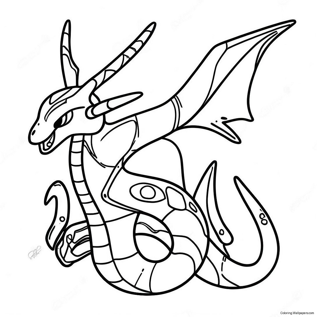 Mega Rayquaza Coloring Page 15561