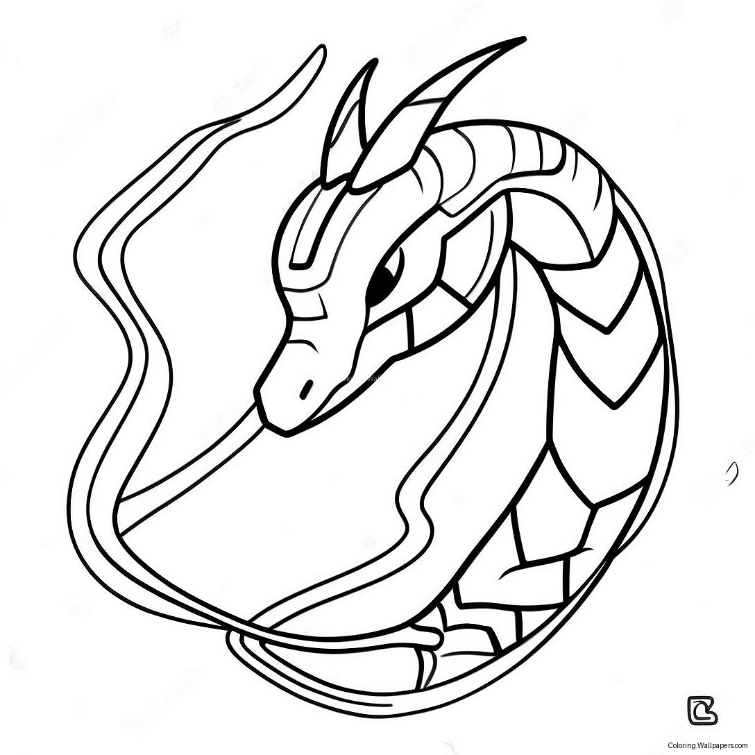 Mega Rayquaza In Flight Coloring Page 15570