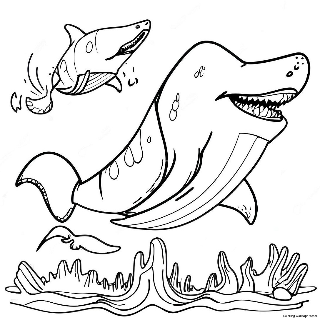 Megalodon Boyama Sayfası 1421