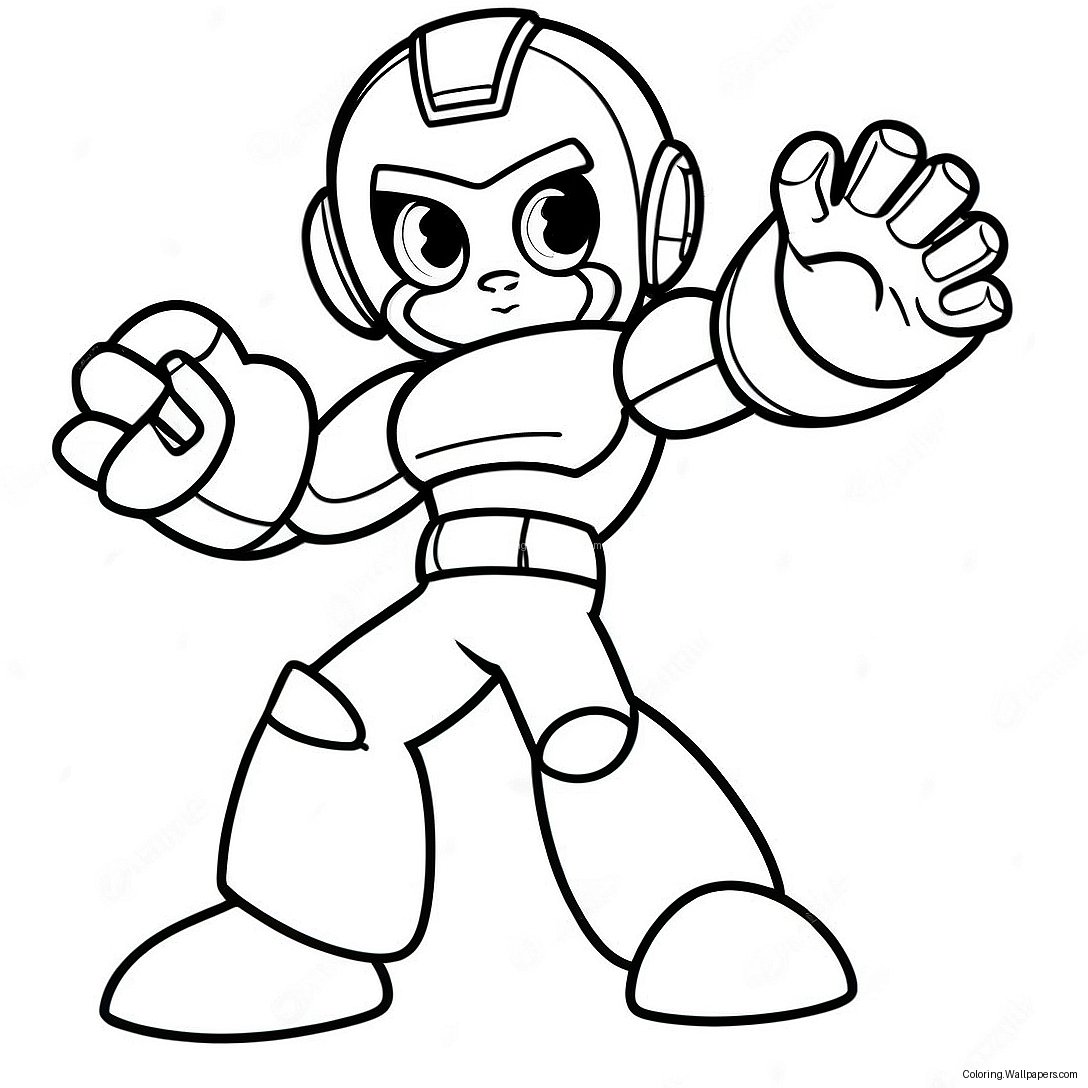 Página Para Colorear De Megaman 6357