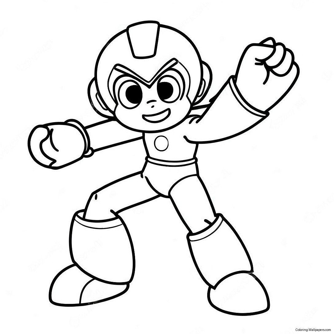 Megaman In Azione Pagina Da Colorare 6371